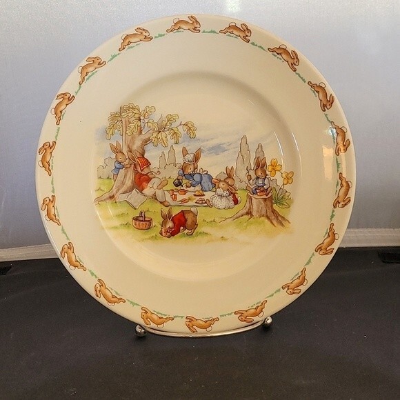 Bunnykins  Picnic by the Lake  Royal Doulton Barbara Vernon - Picture 1 of 13